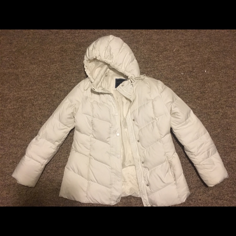 Tommy Hilfiger White Puffer Jacket Great Condition